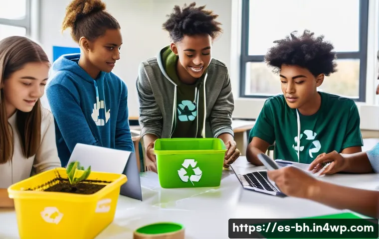 이론의 실용성을 높이는 교육 방법 - A diverse group of high school students collaboratively working on a science project to design a sch...